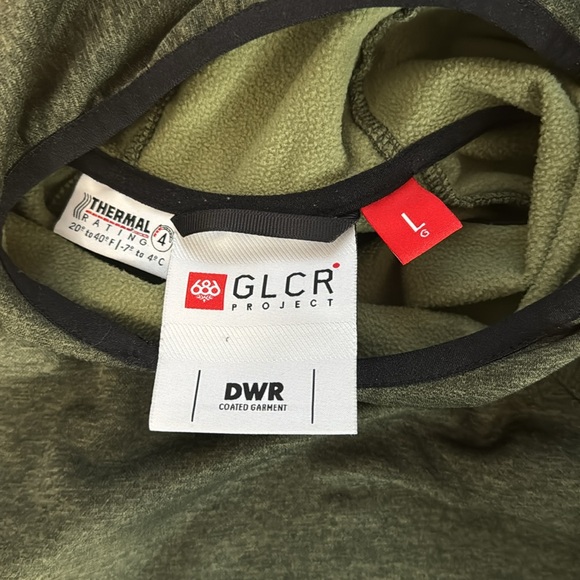 686 GLCR Project Men’s Green Pullover Thermal Fleece Hoodie Sweatshirt Sz L - Picture 3 of 5
